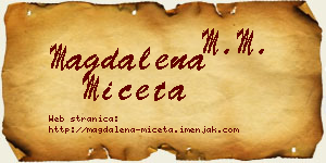 Magdalena Mičeta vizit kartica